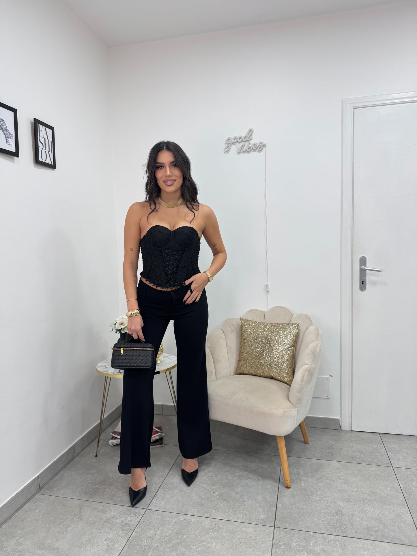 Pantalone A Zampa Nero