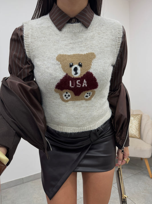 Gonna Fiocco Marrone