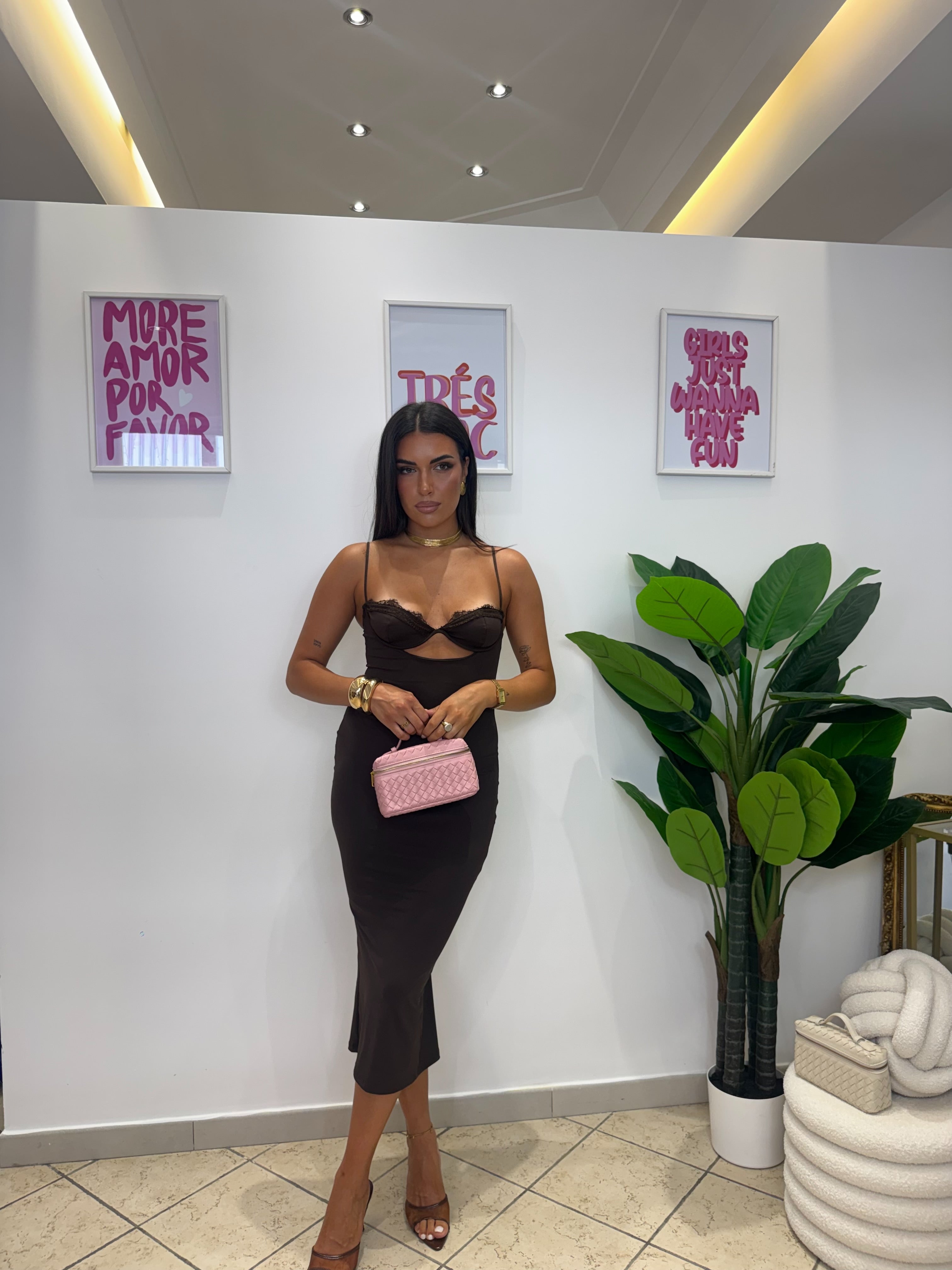 Abito Katrin Longuette Marrone