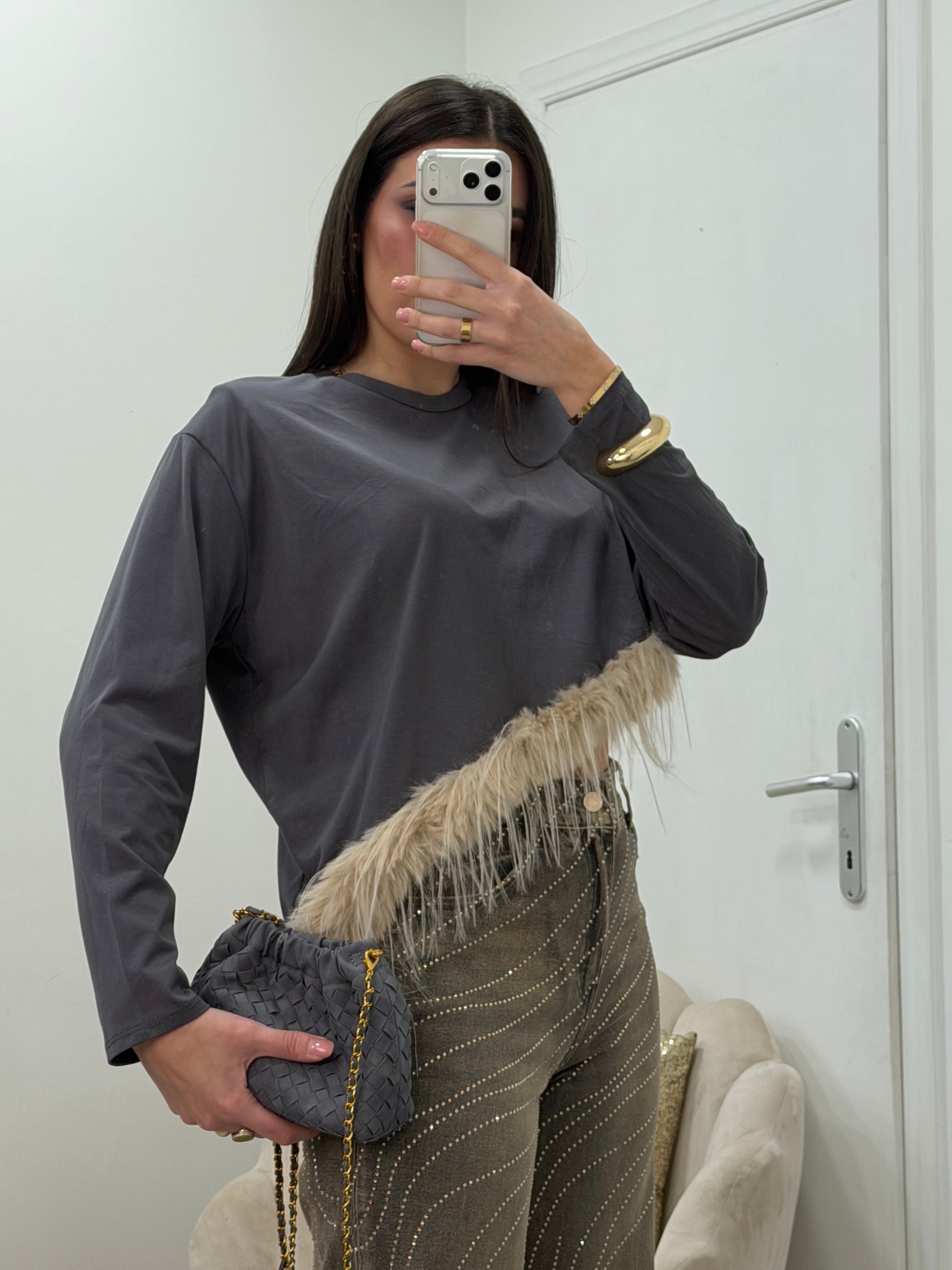 Maglia Plume Grigia
