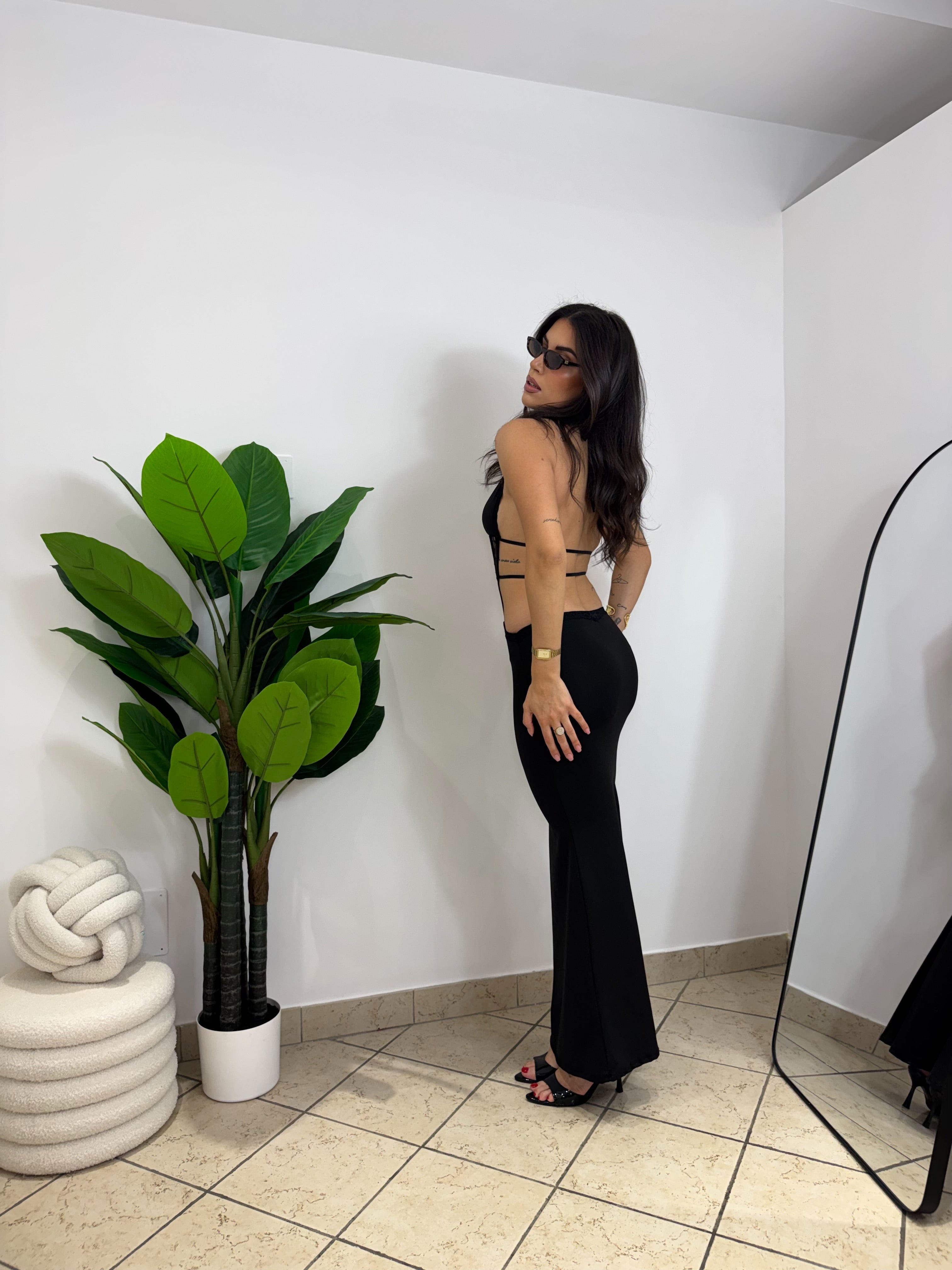 Abito Megan Nero