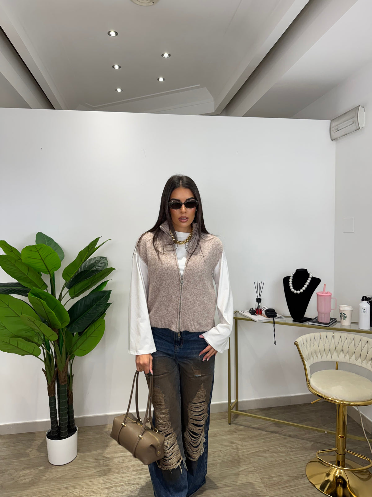 Gilet Beige