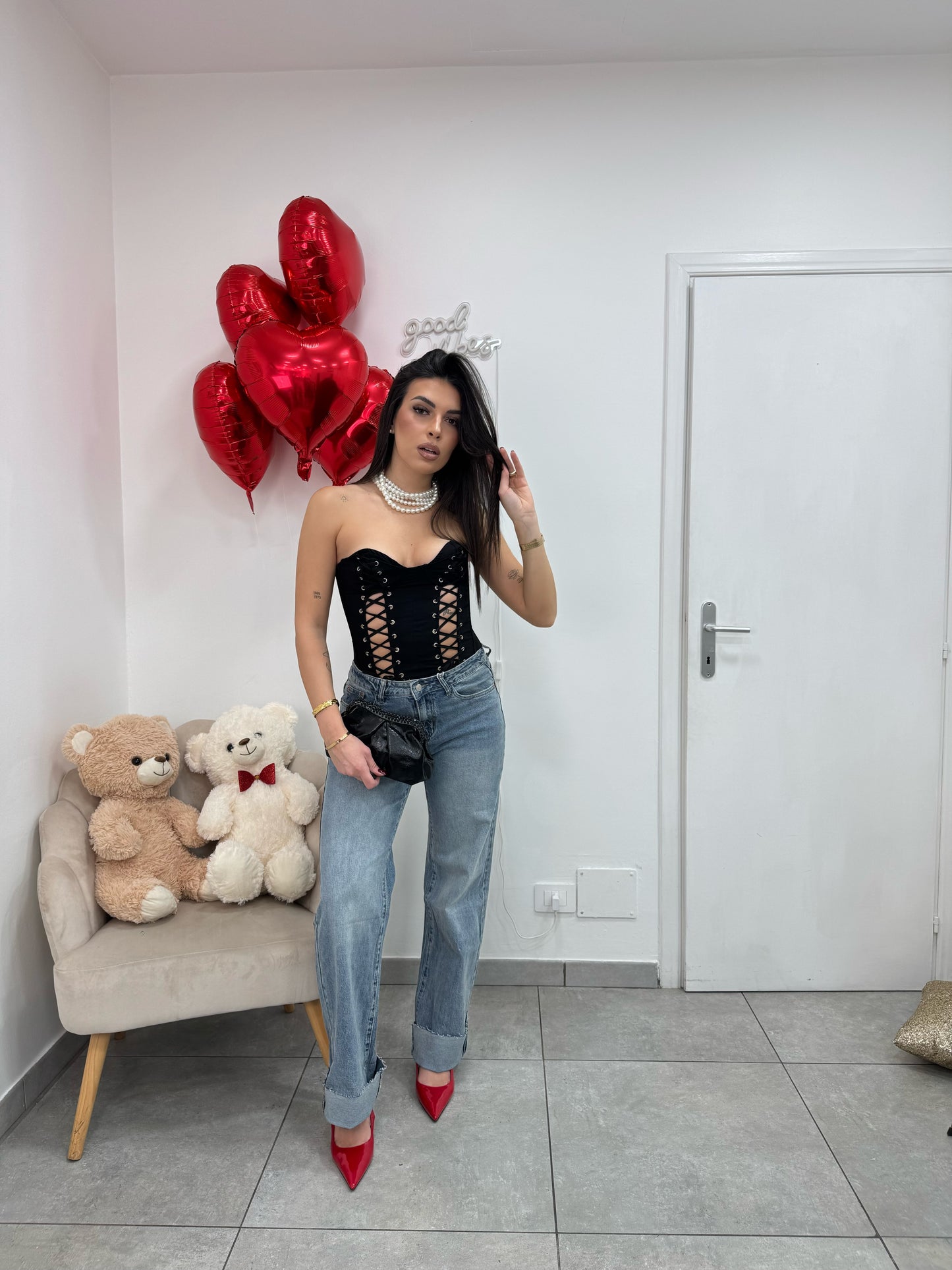 Corsetto Strings Nero