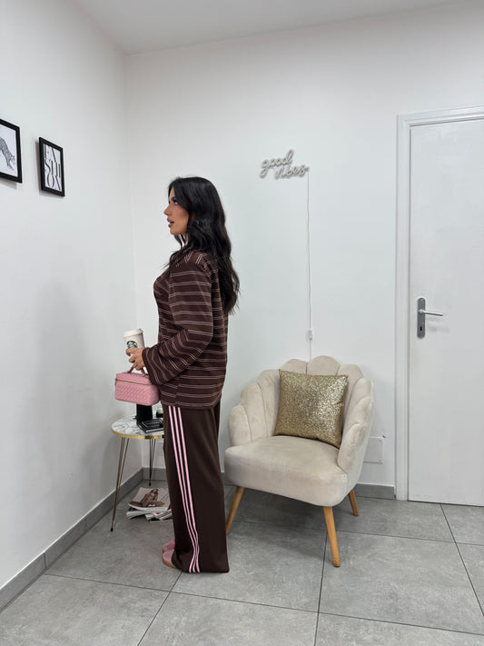 Polo Giselle Marrone Rosa