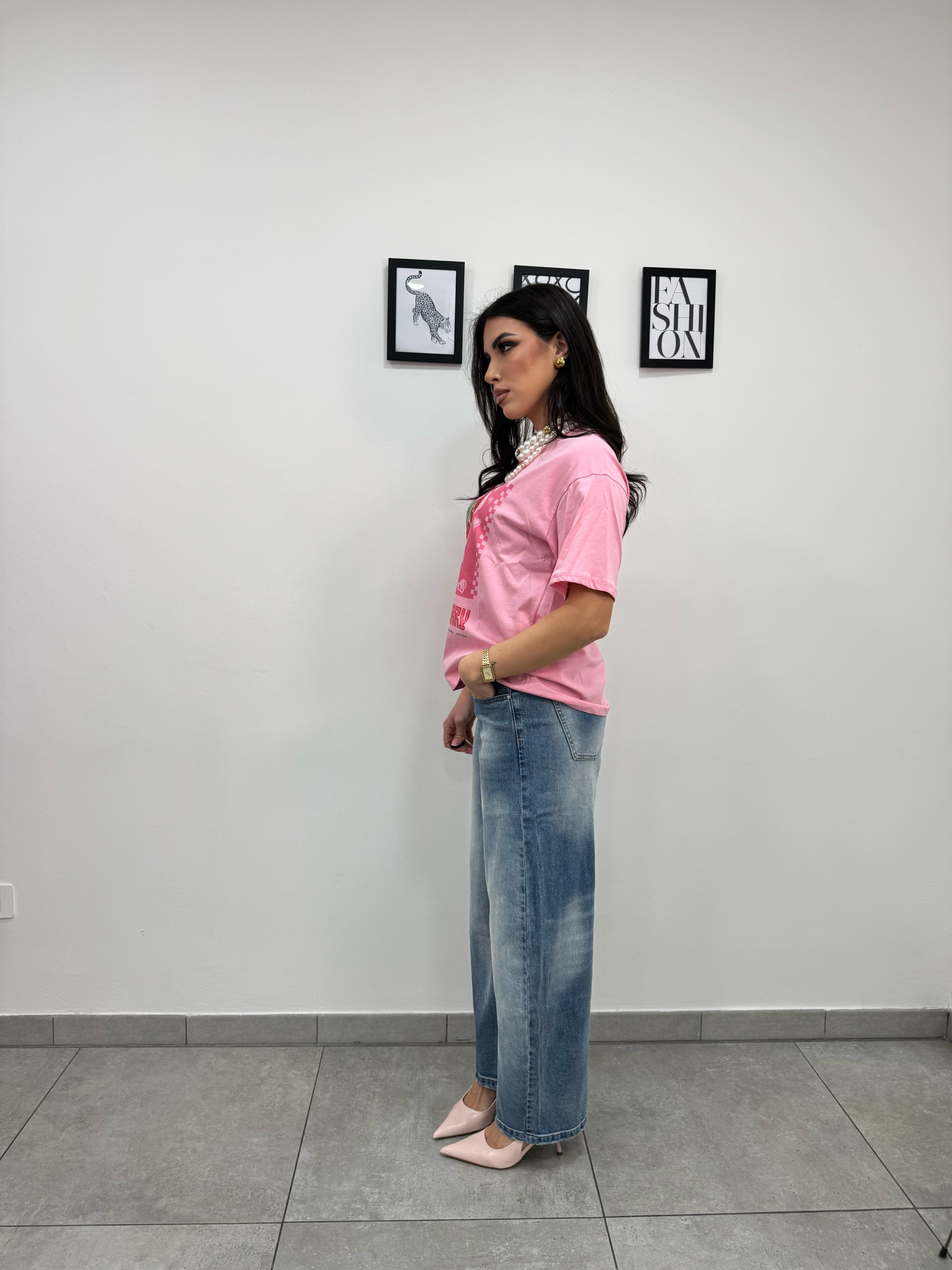 T-shirt Cherry Rosa