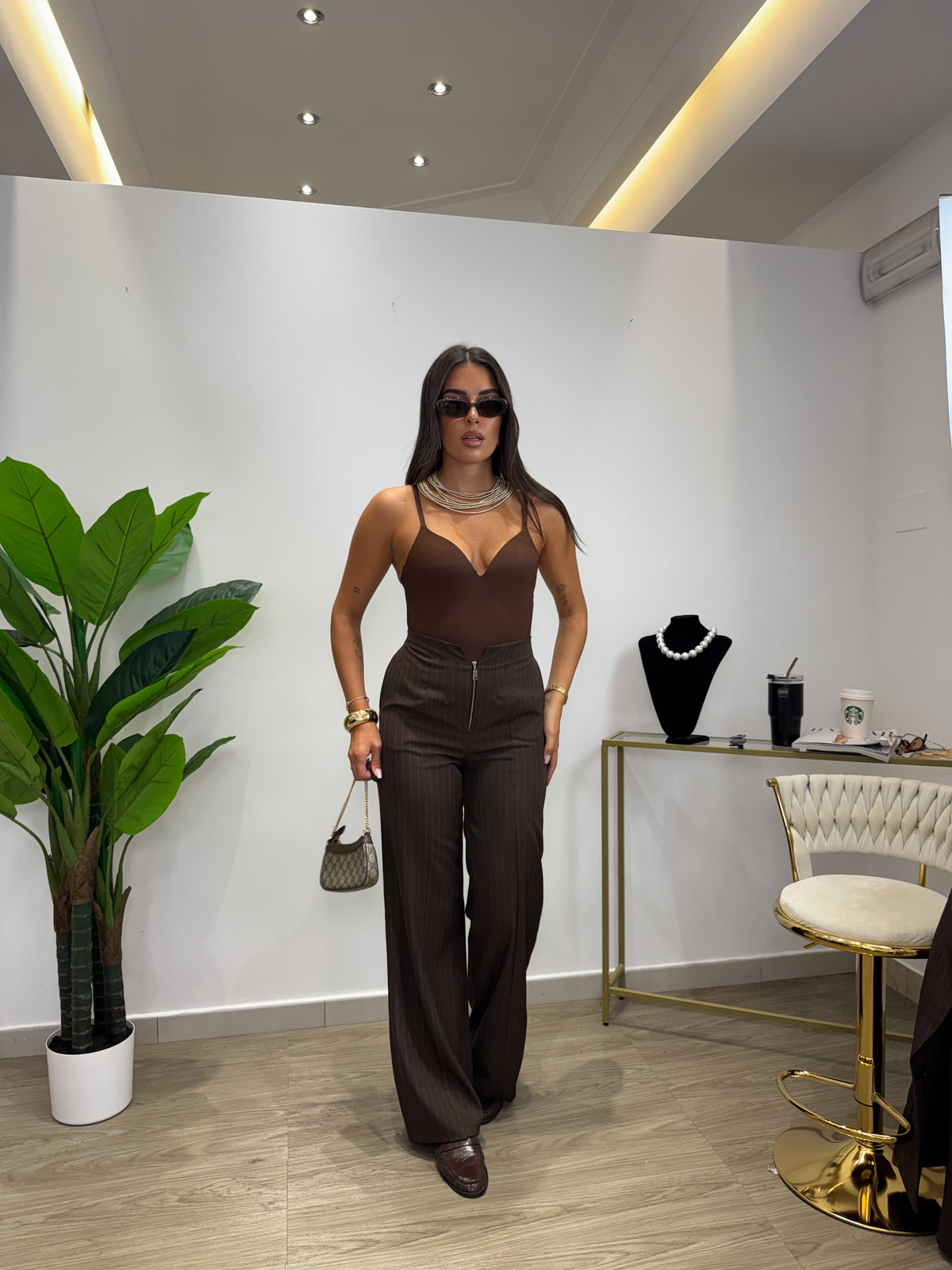 Tailleur Business Marrone