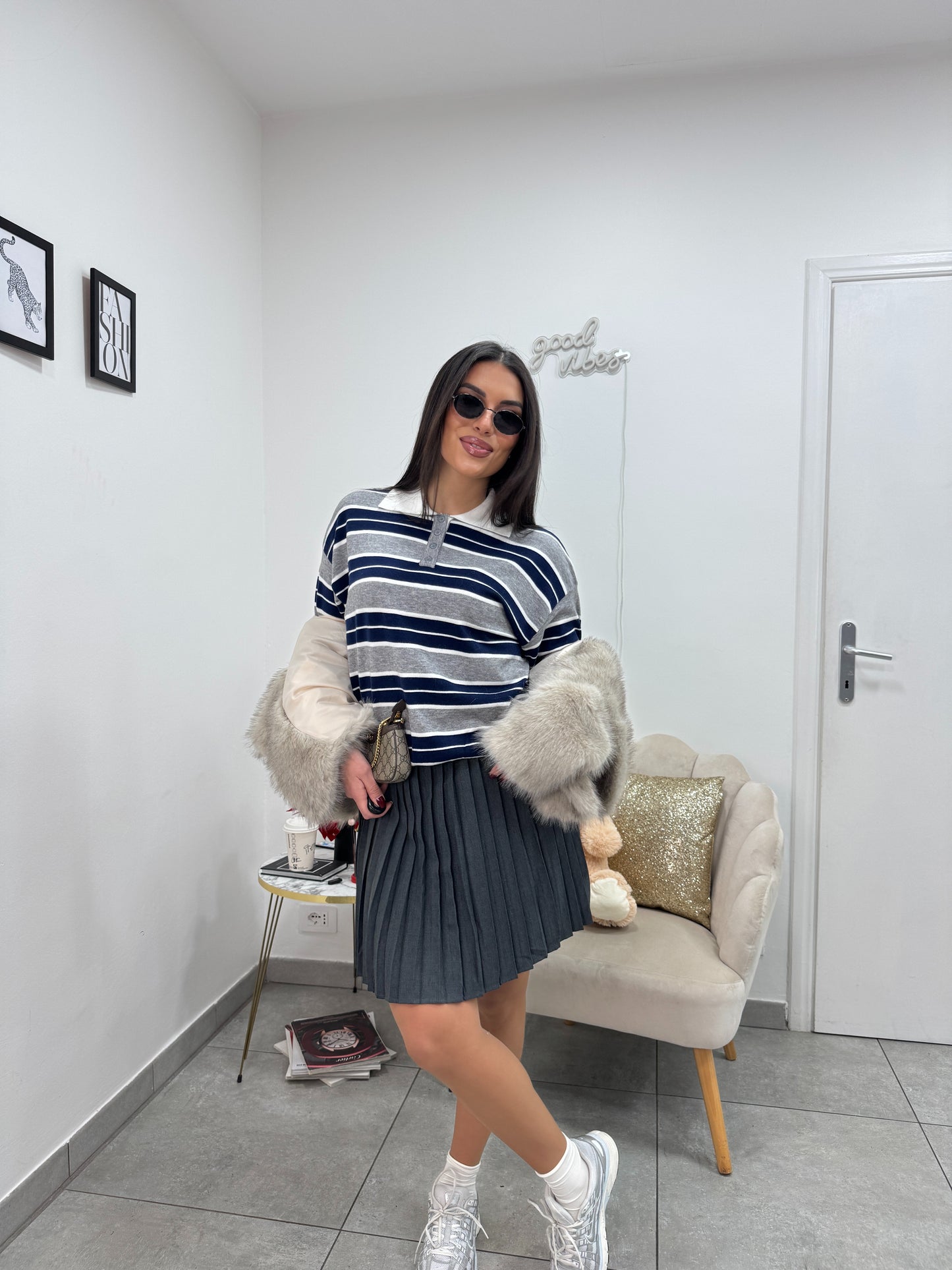 Polo Corinne Grigio Blue