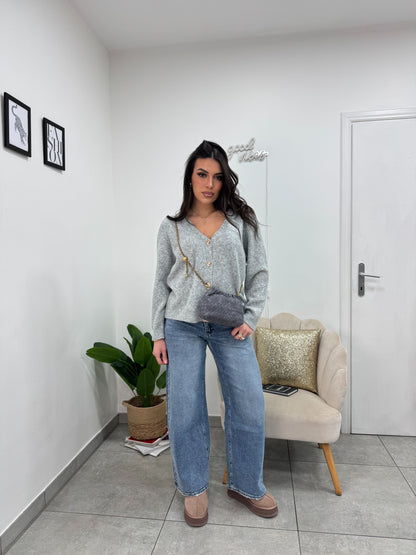 Cardigan Sweetheart Grigio