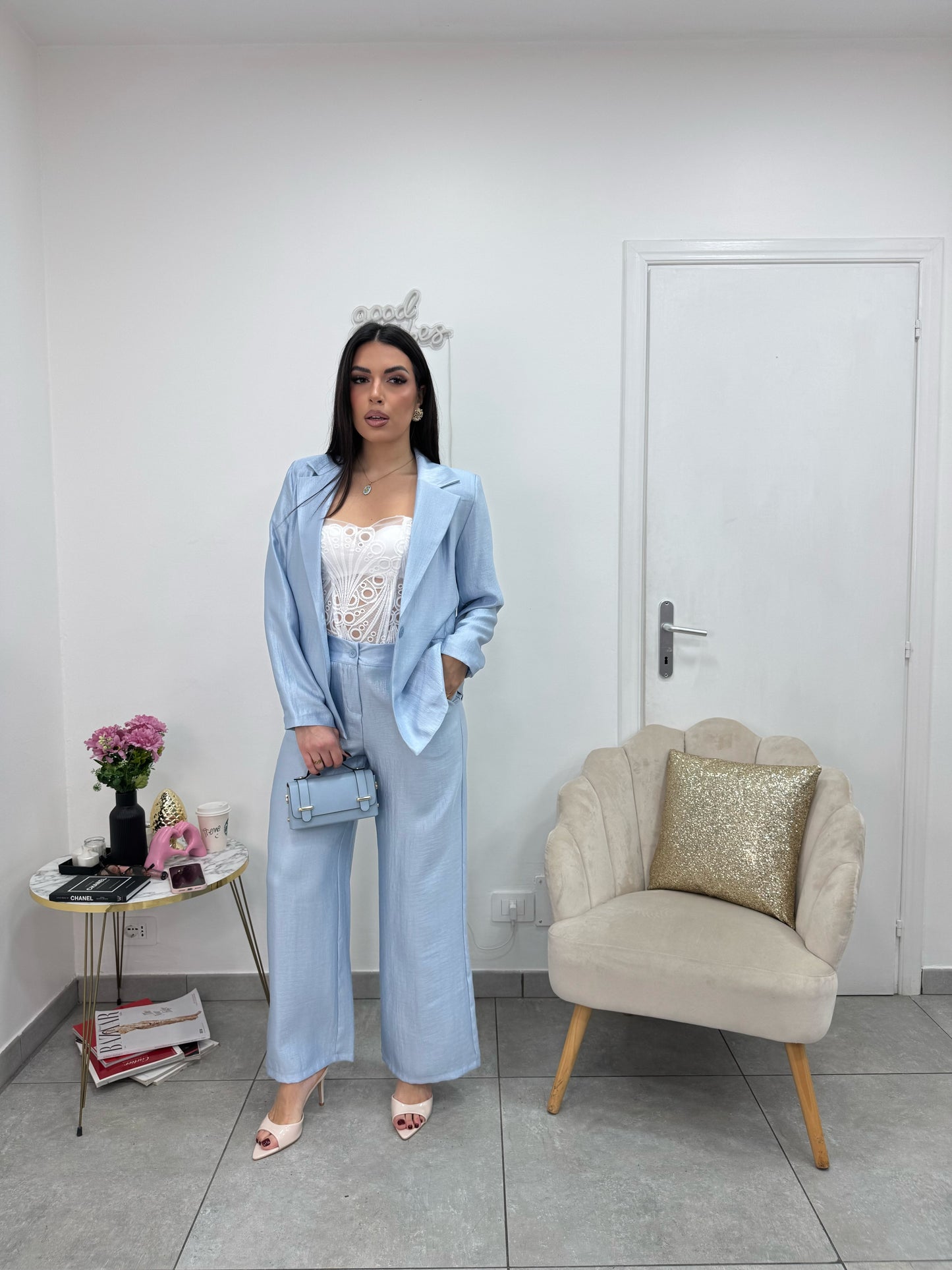 Pantalone Perla Celeste