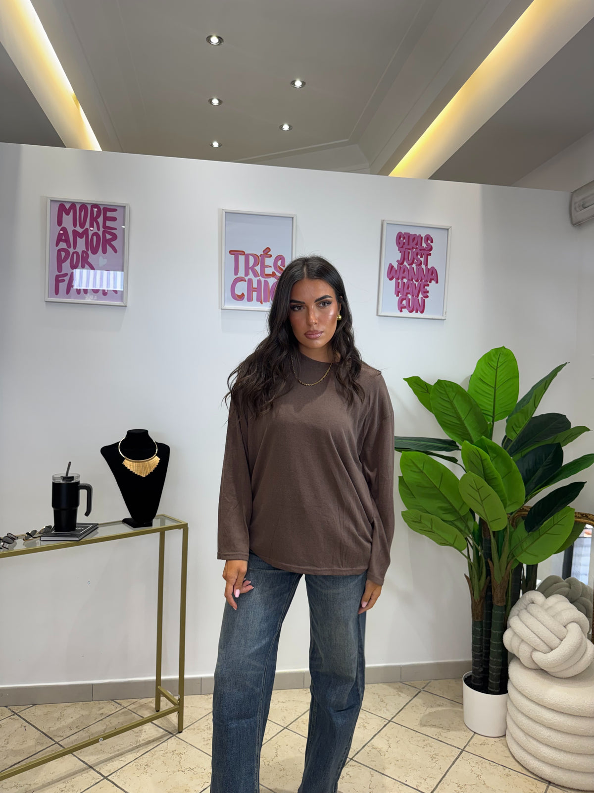Longsleeve Marrone