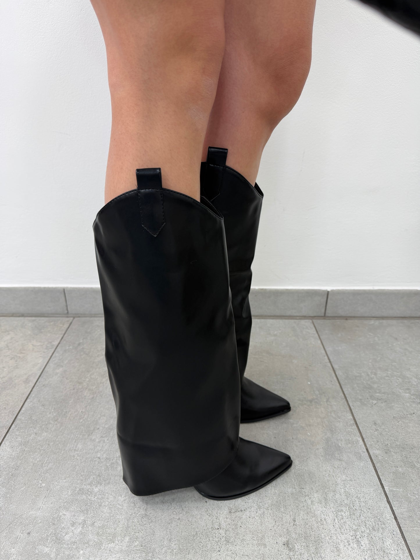 Stivali Risvolto Nero