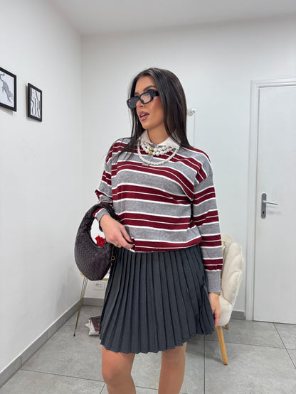 Gonna Plissé Grigia