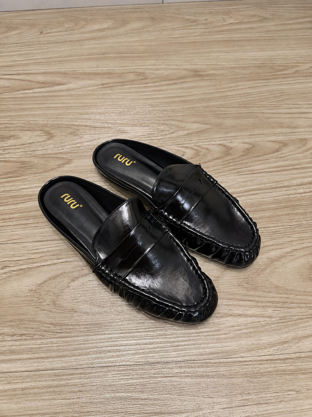 Mocassino Sabot Nero Ecopelle