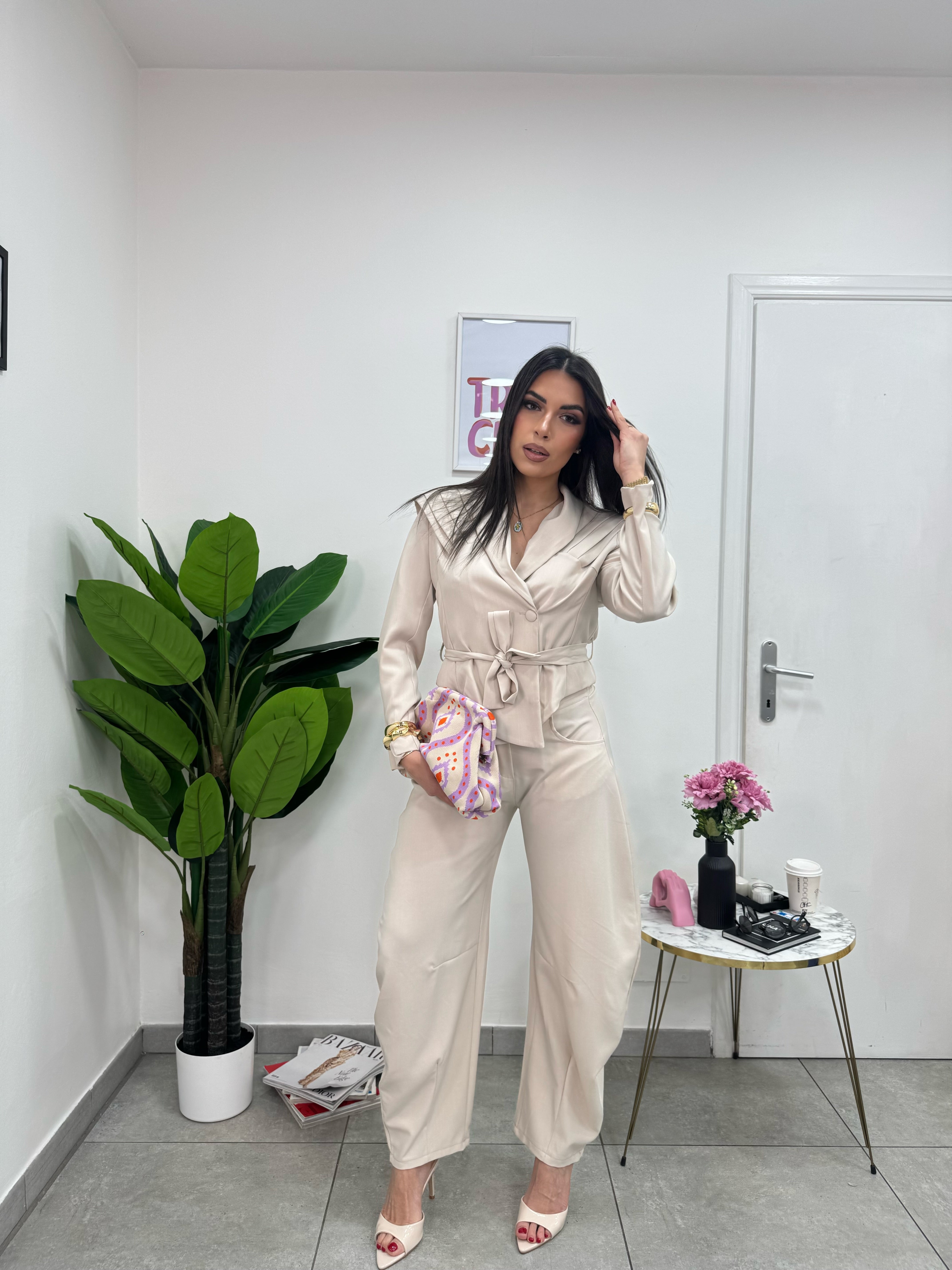 Pantalone Balloon Beige