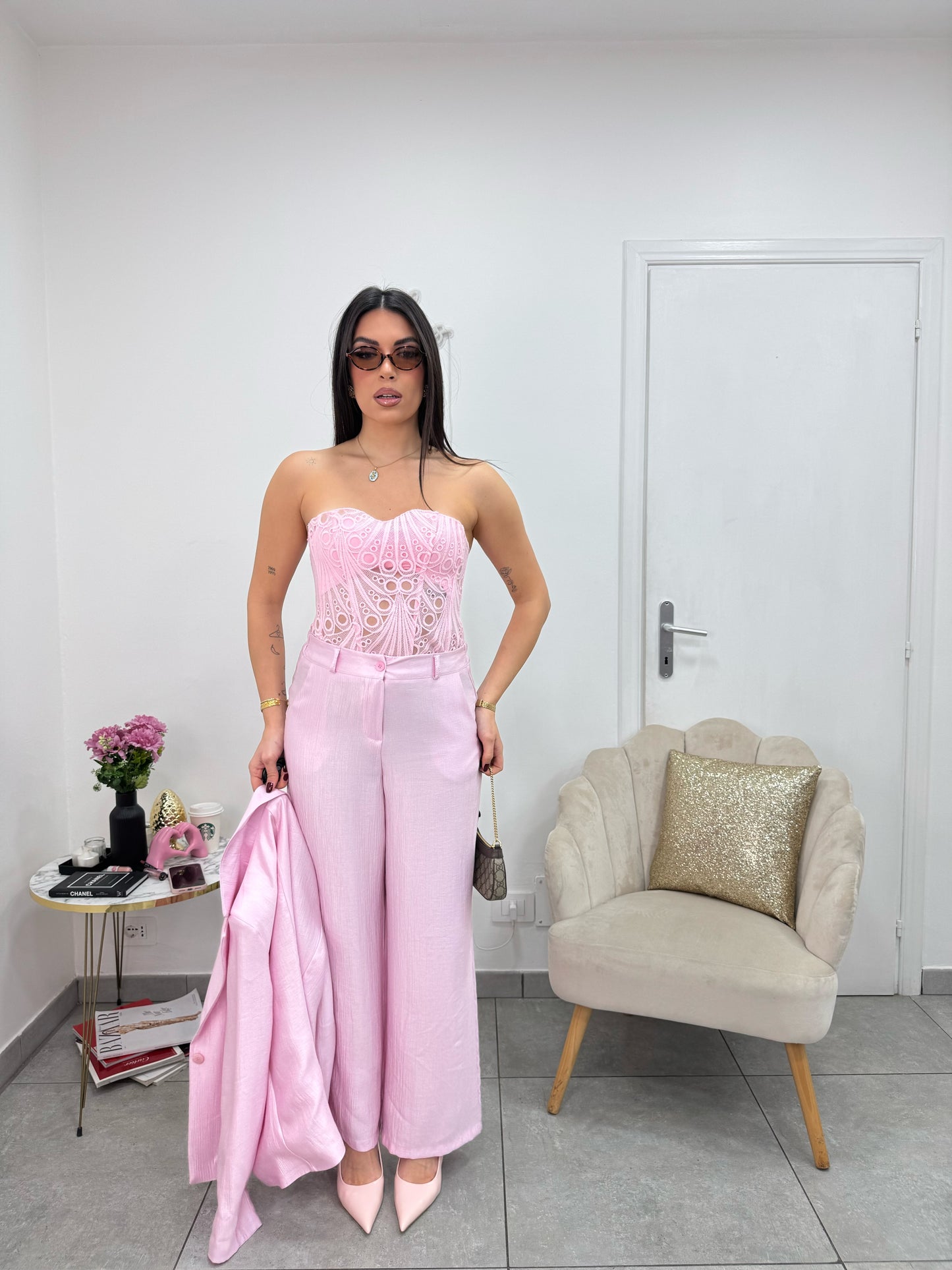 Pantalone Perla Rosa