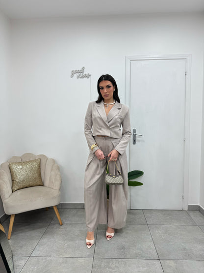 Giacca Crop Gessy Beige