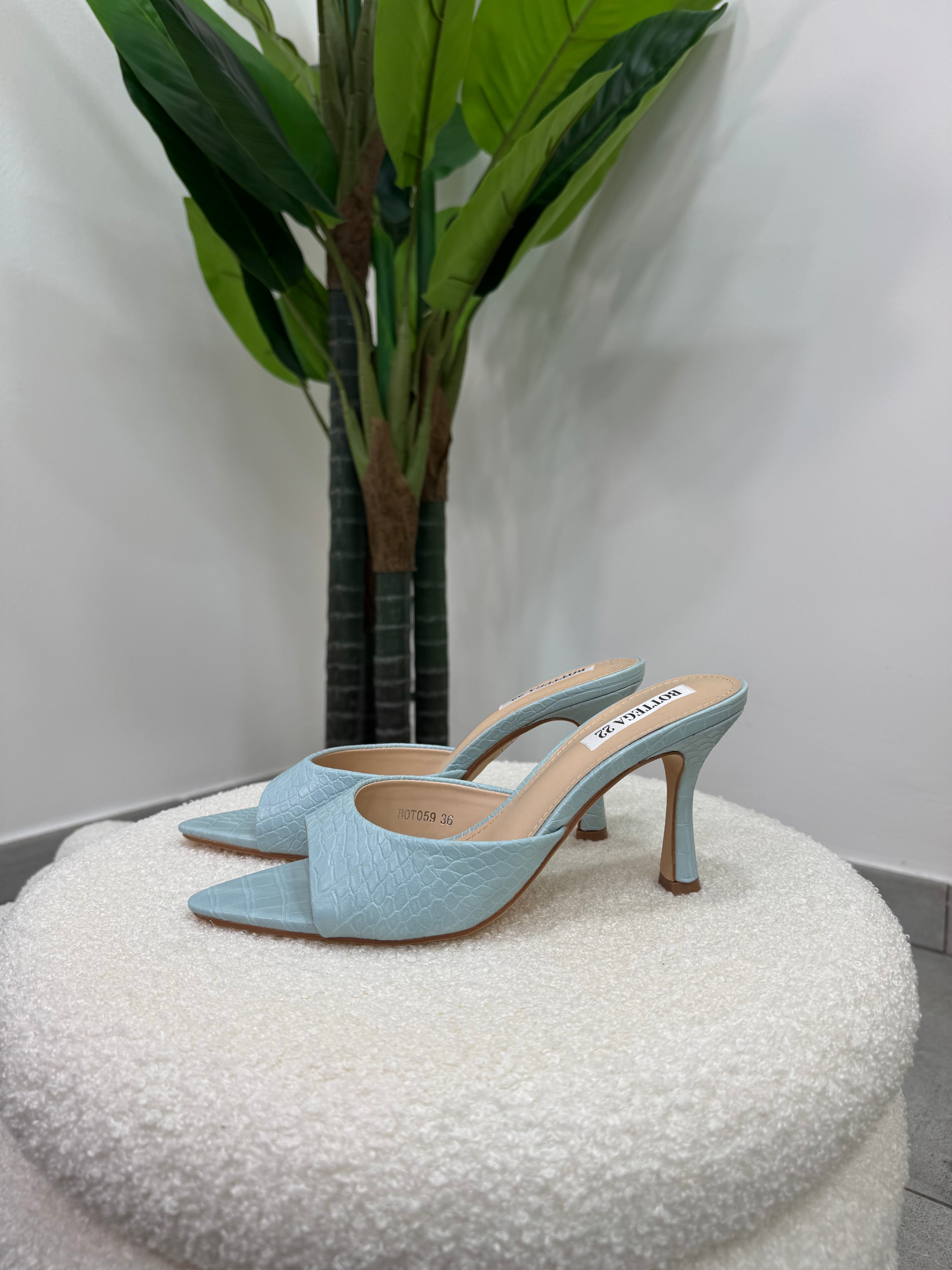 Sandali Nilufar Croc Azzurri