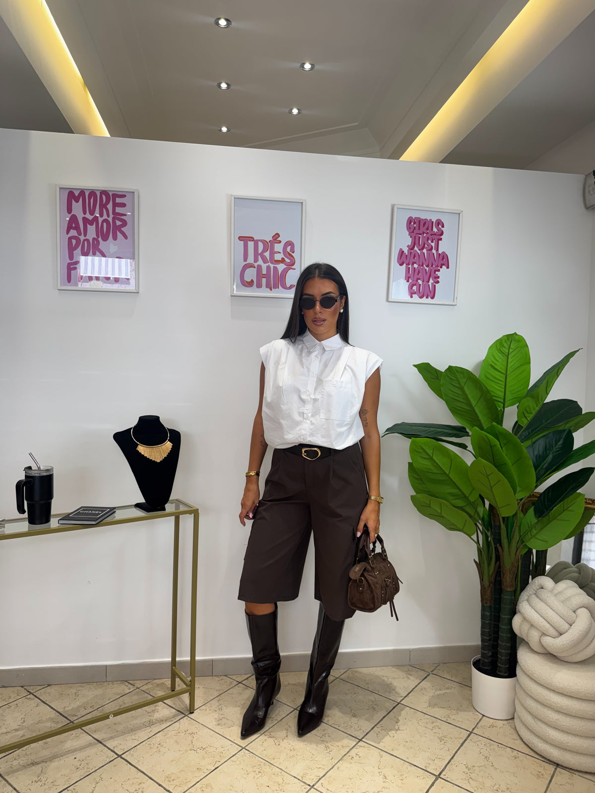Camicia Crop White