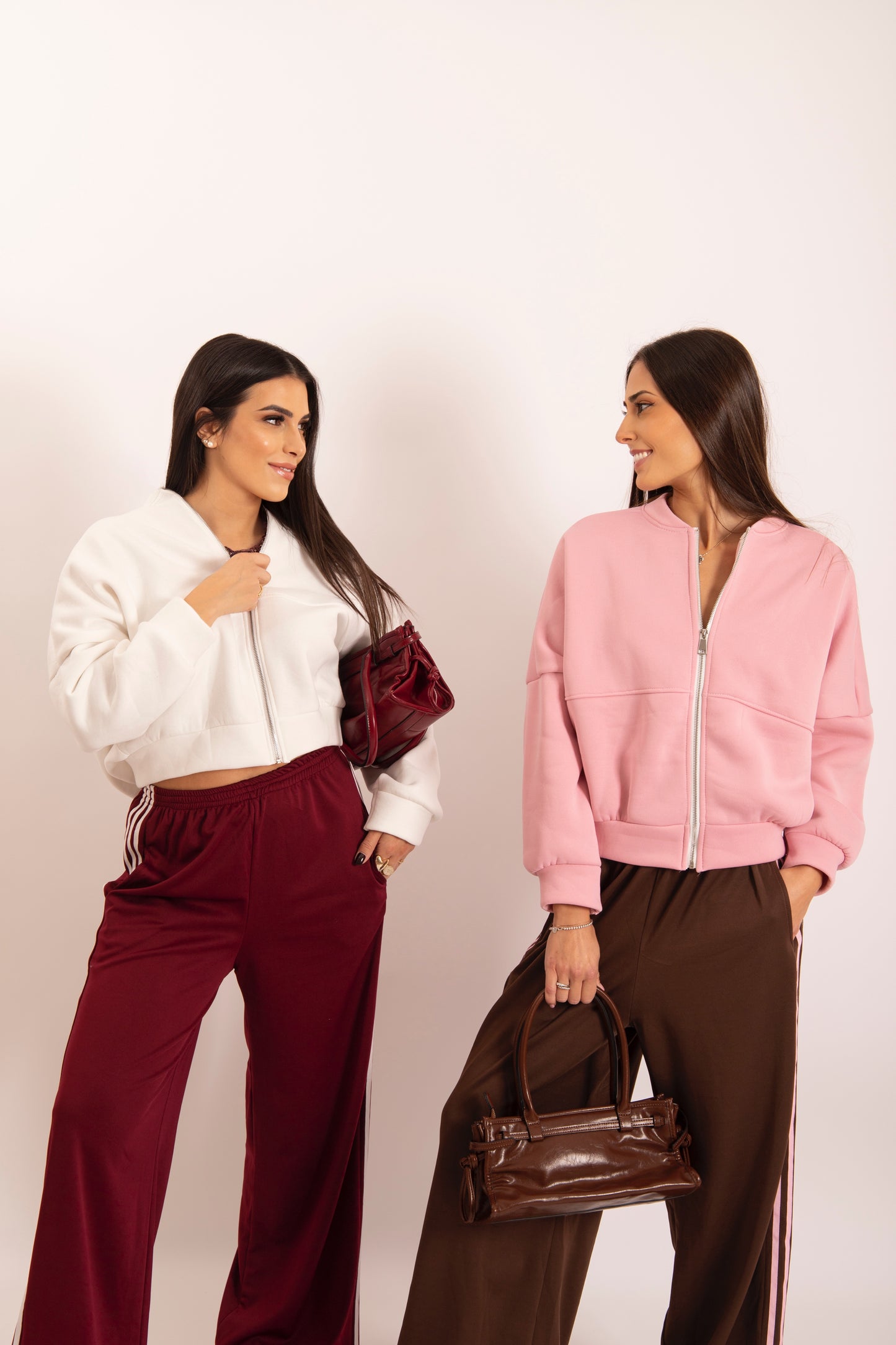 Pantalone Adi Bordeaux Bianco