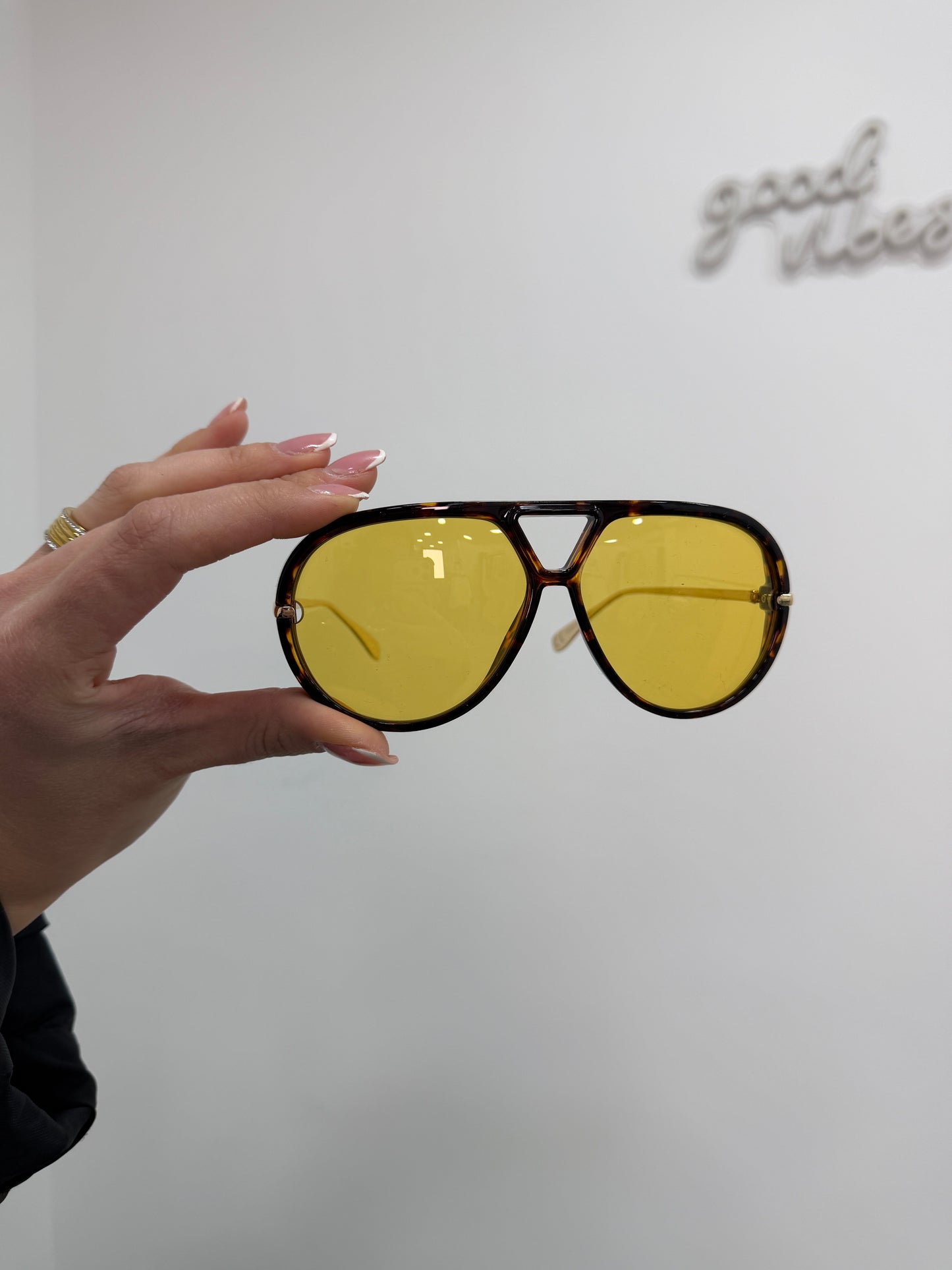 Occhiali Aviator Giallo