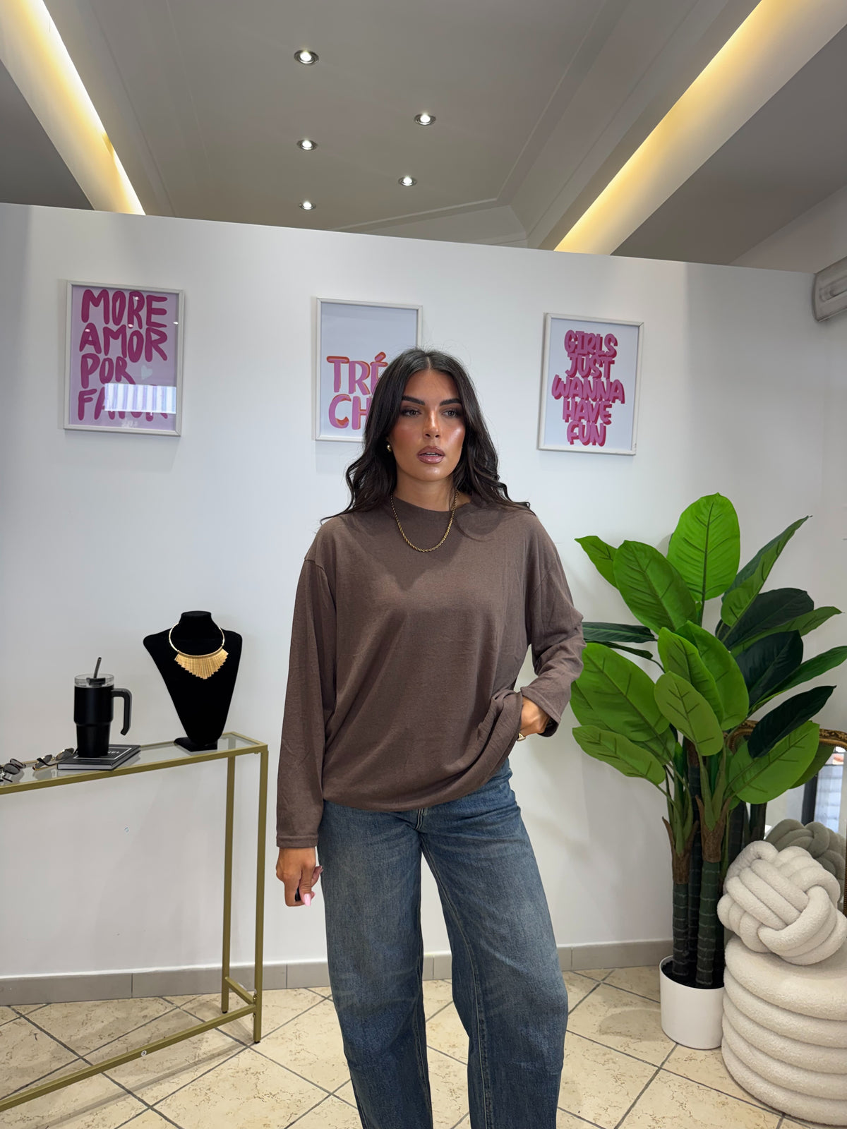 Longsleeve Marrone