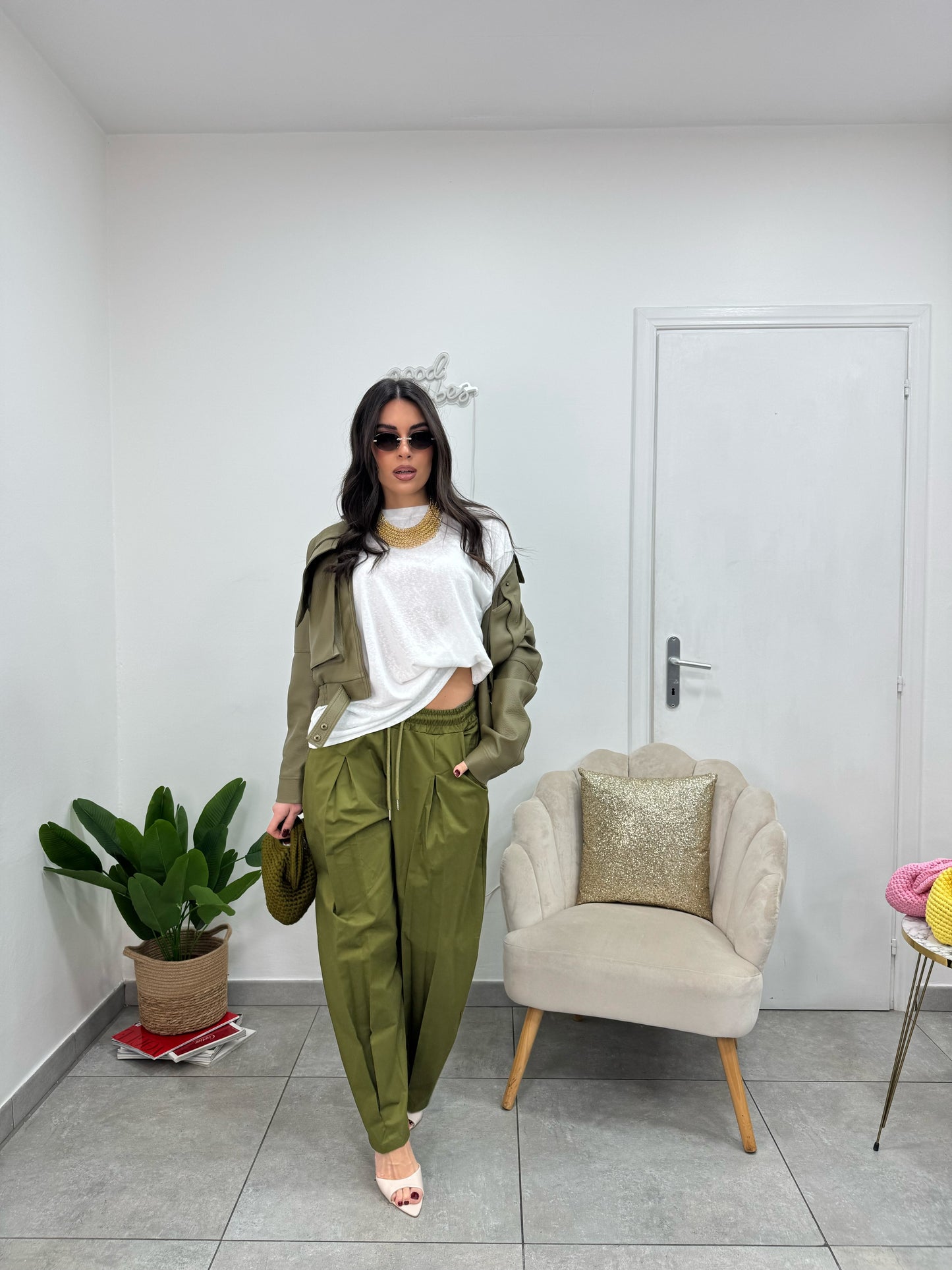 Pantalone Comfy Verde