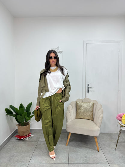 Pantalone Comfy Verde