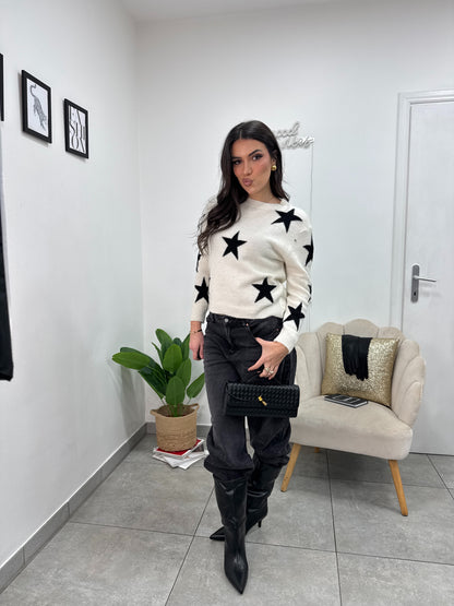 Pull Star Bianco Nero