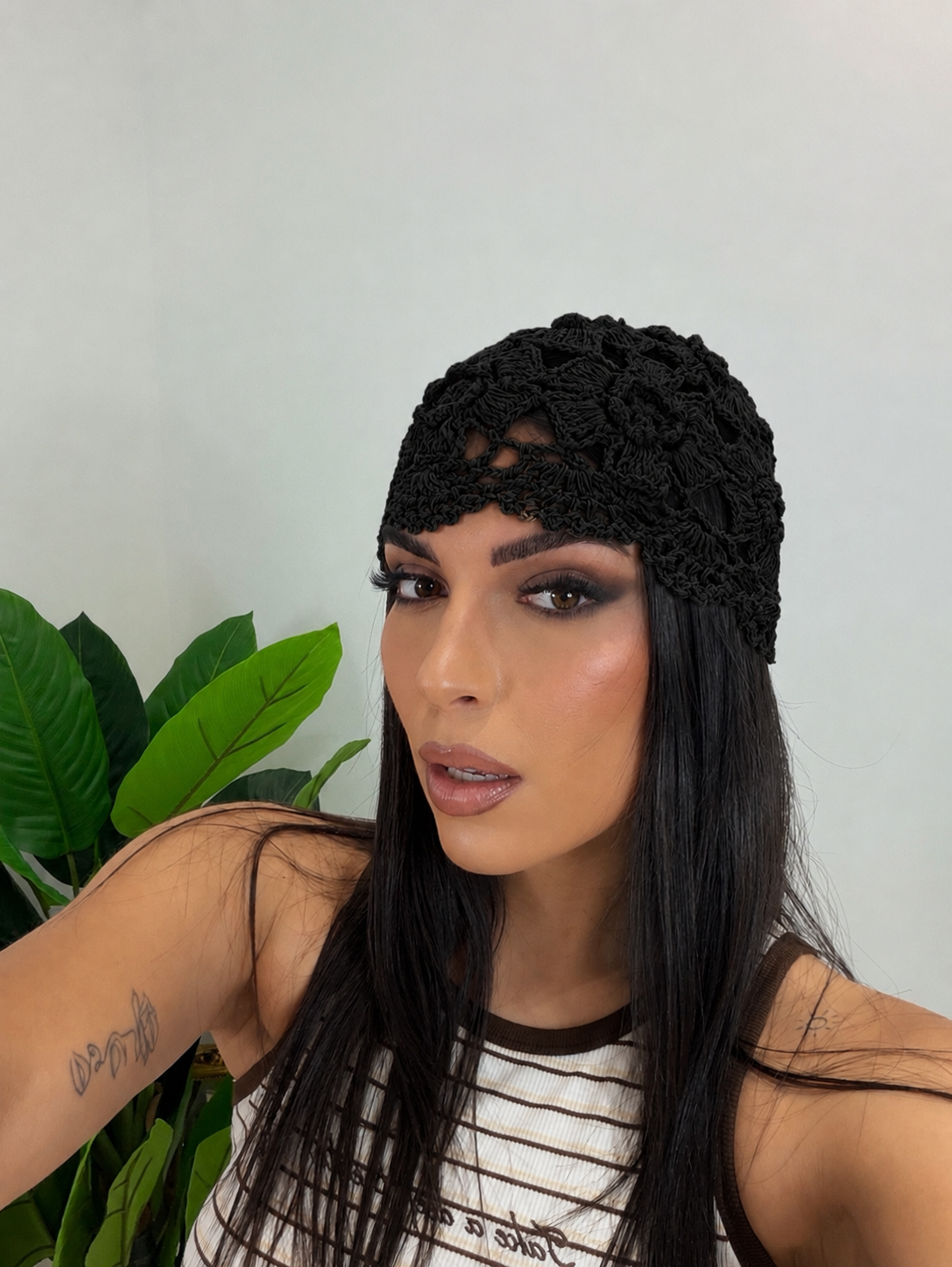 Copricapo Crochet Nero