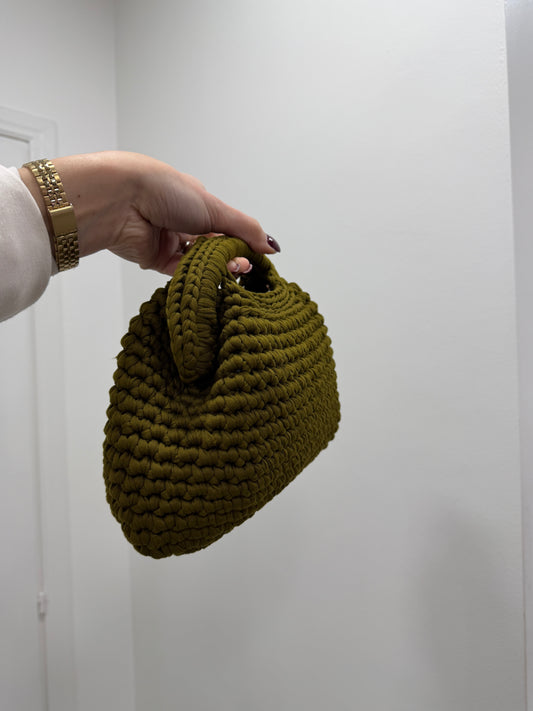 Clutch Bag Crochet Verde