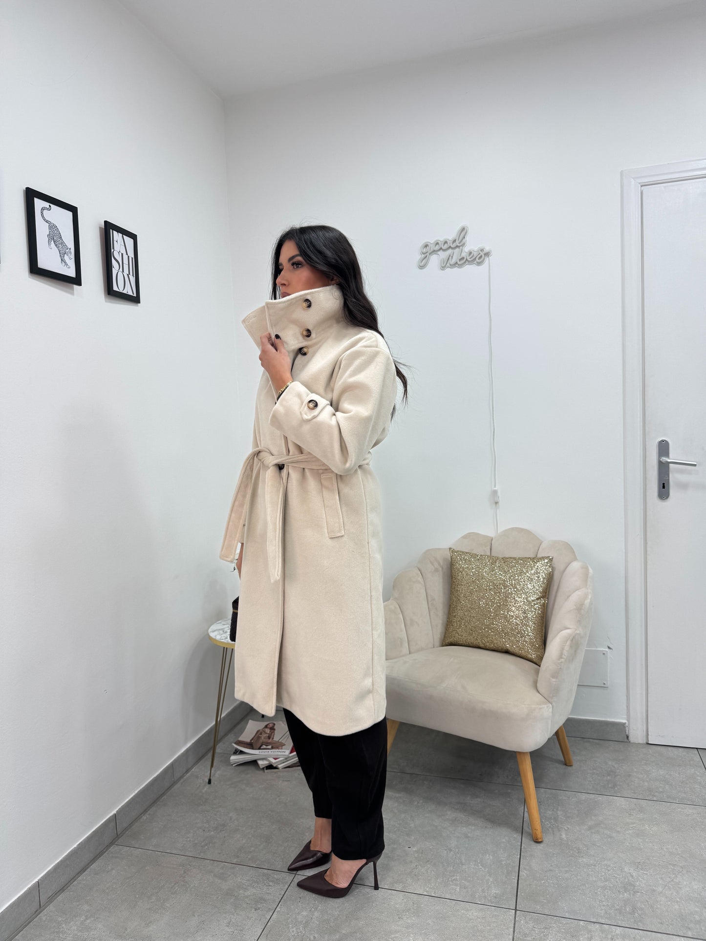Cappotto Fall Panna