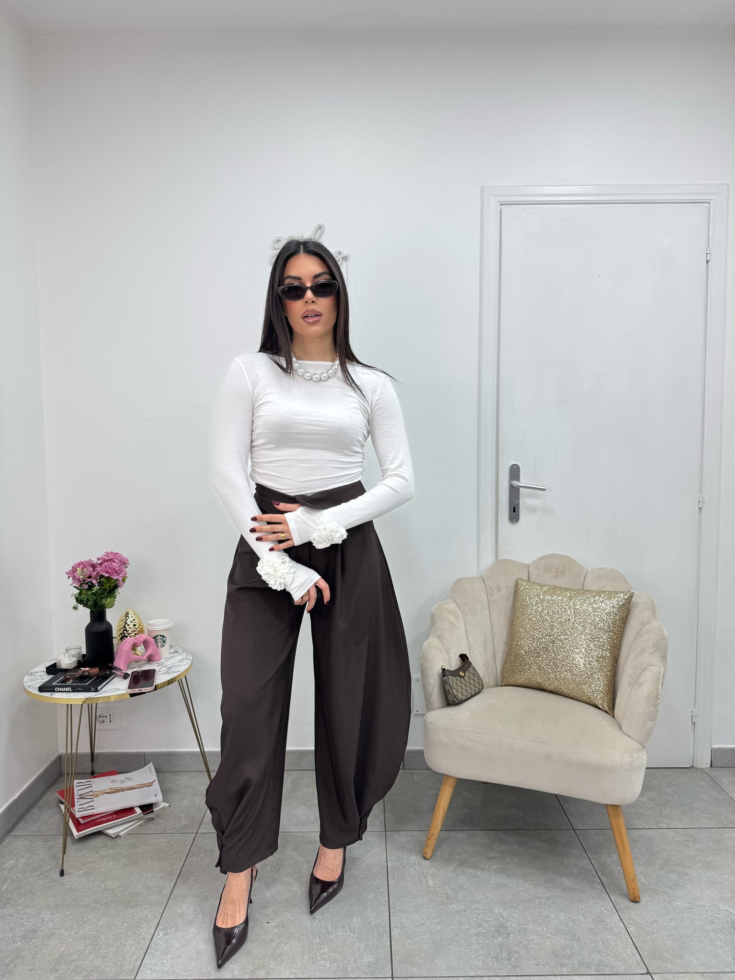 Pantalone Yasmine Marrone