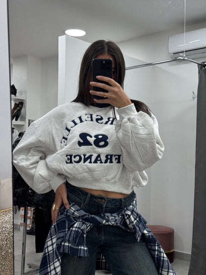 Felpa Marsiglia Grigia/Blu