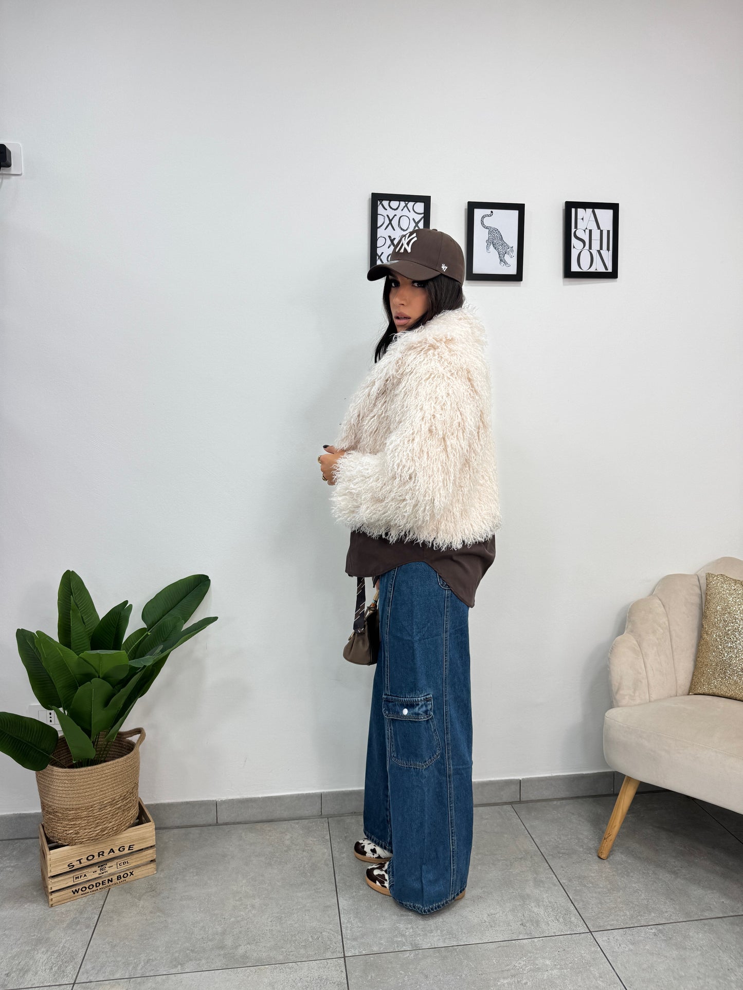 Ecopelliccia Crazy Panna