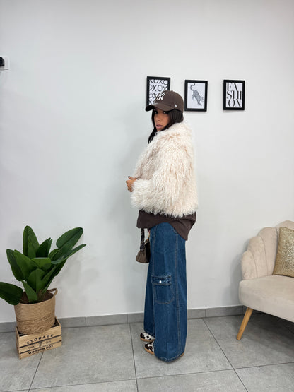 Ecopelliccia Crazy Panna