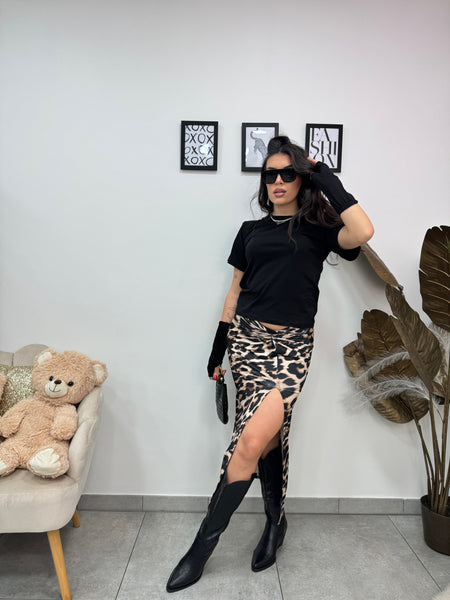 Gonna Longuette Leopard