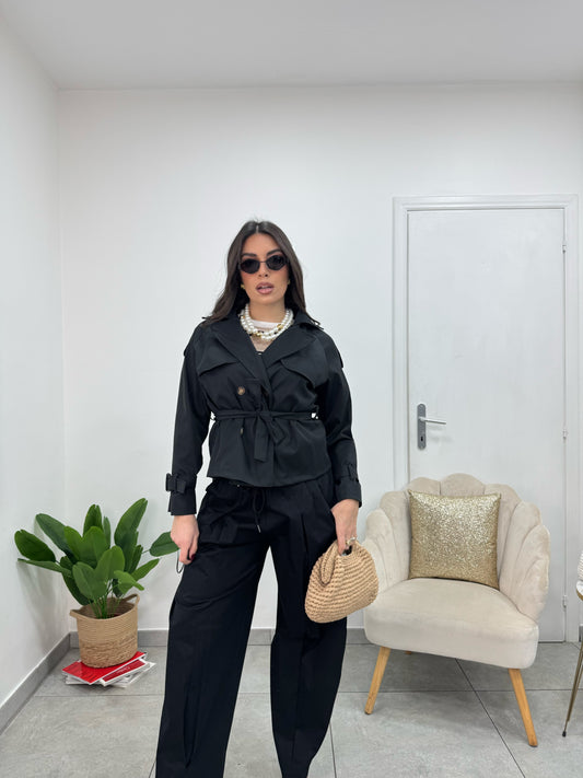 Trench Corto Nero