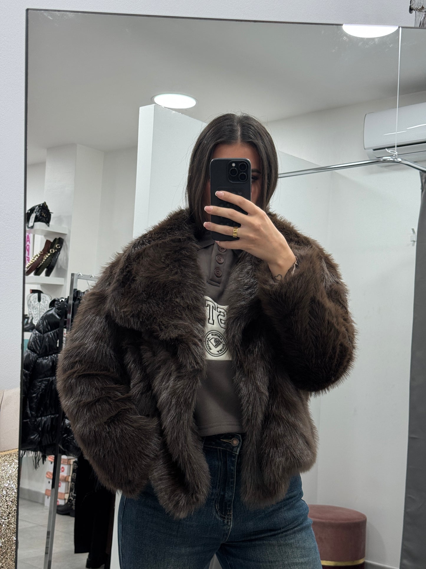 Ecopelliccia Piccadilly Marrone