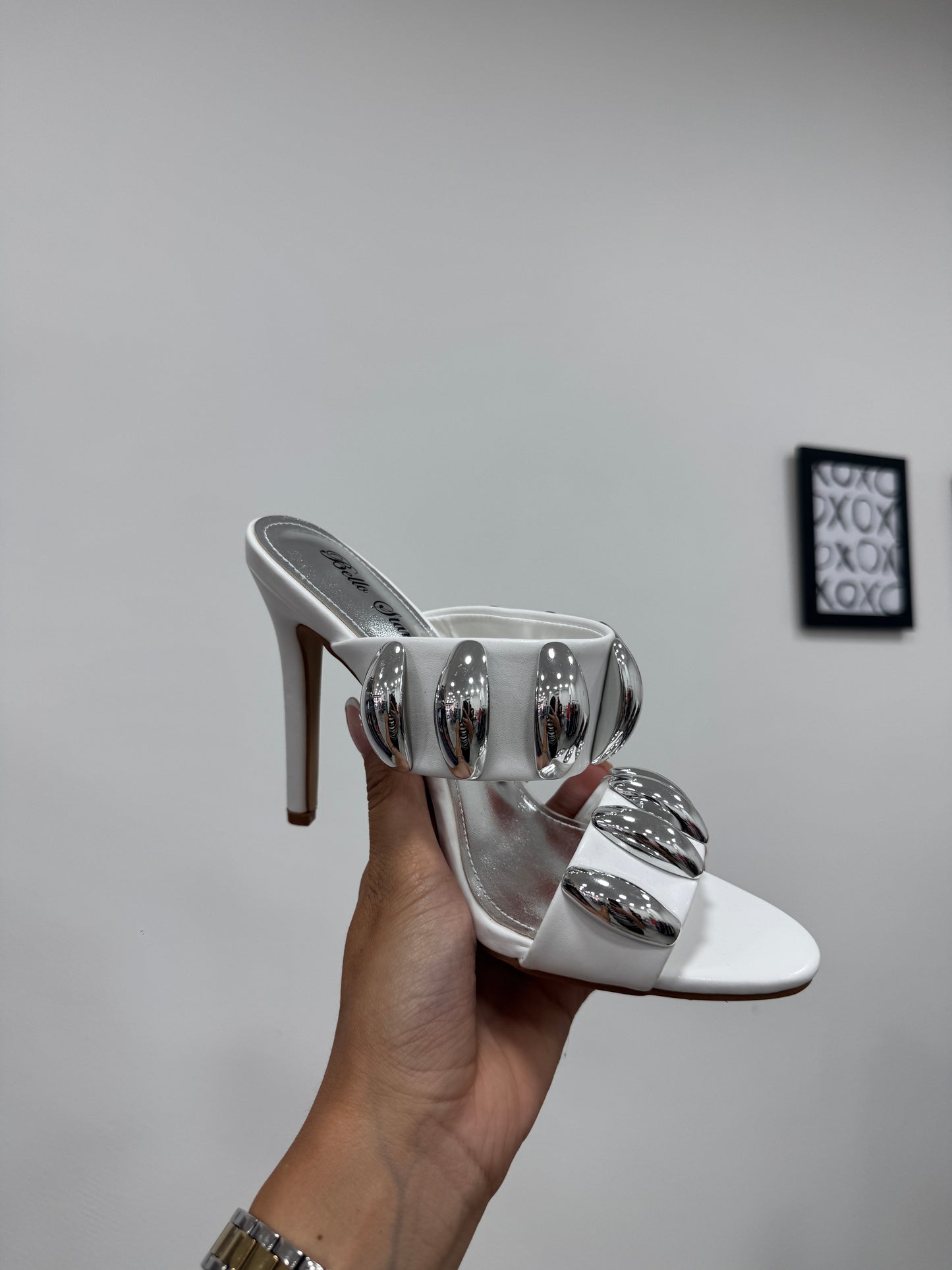 Sandali Borchie White