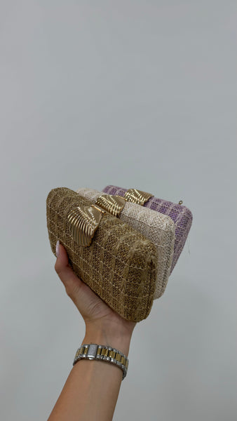 Pochette Rafia Corallo