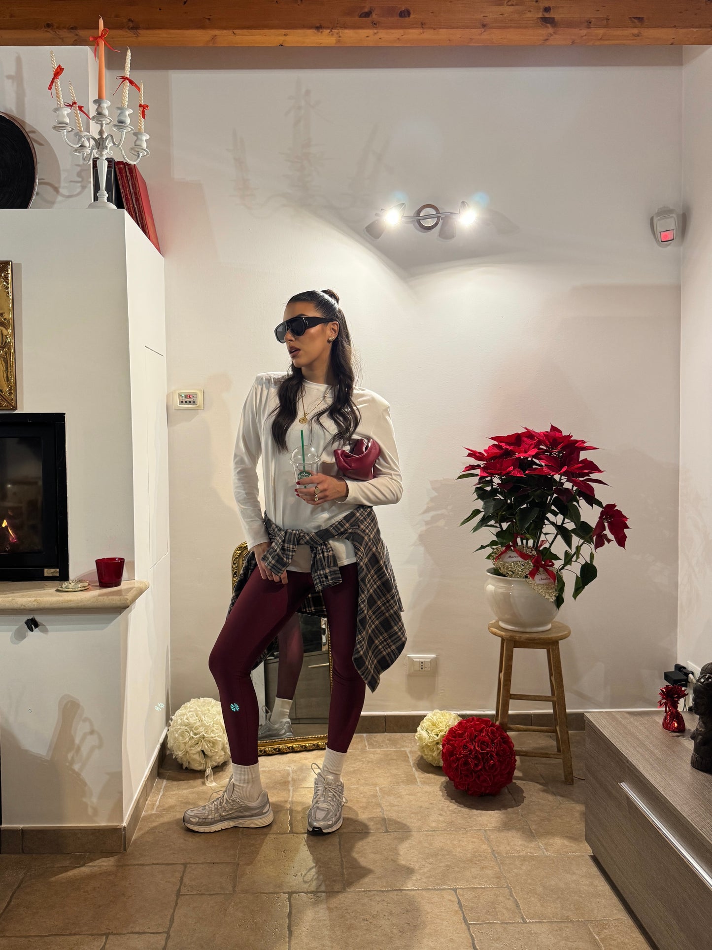 Leggins Lucido Bordeaux