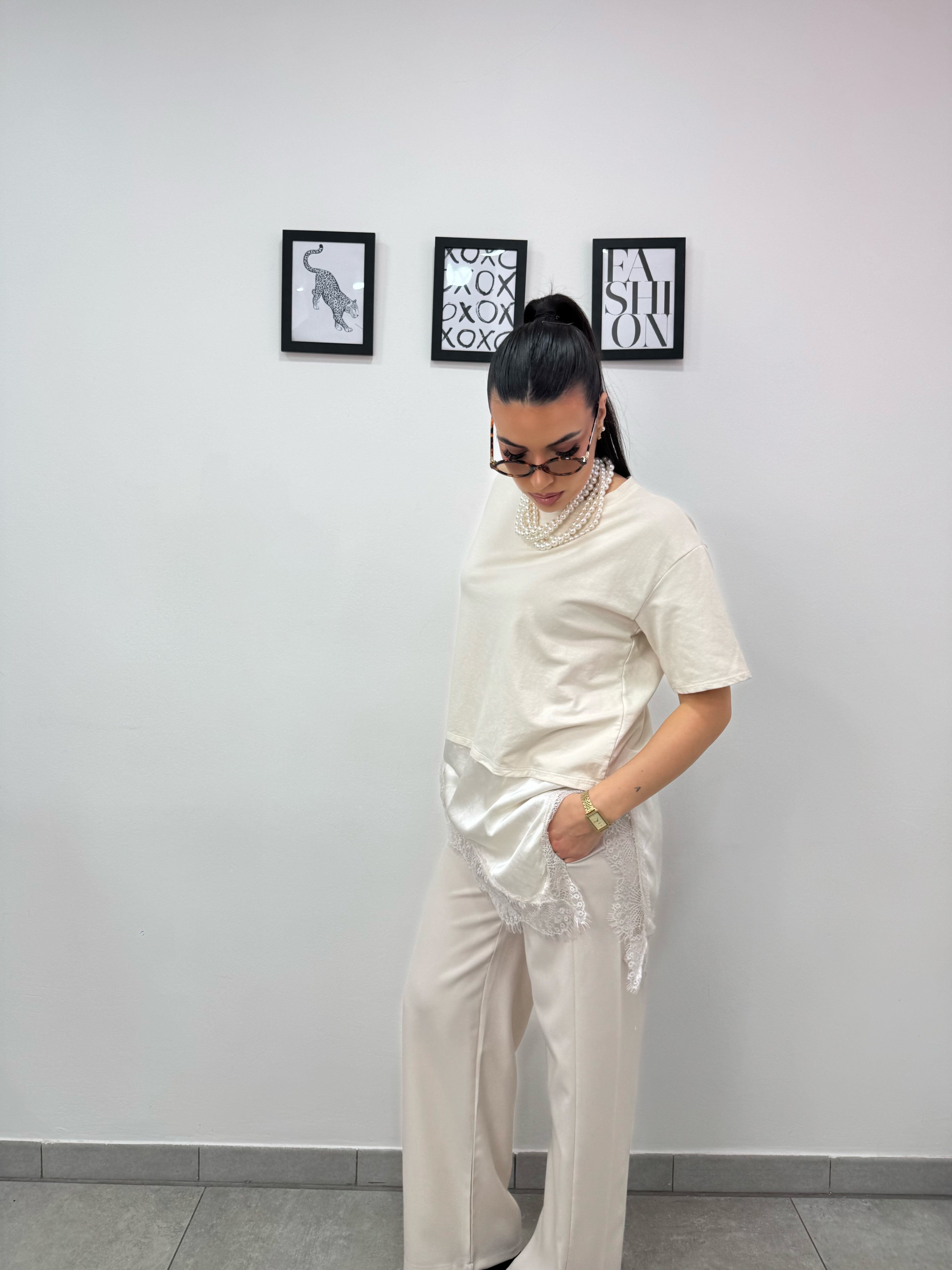 Pantalone Casual Panna