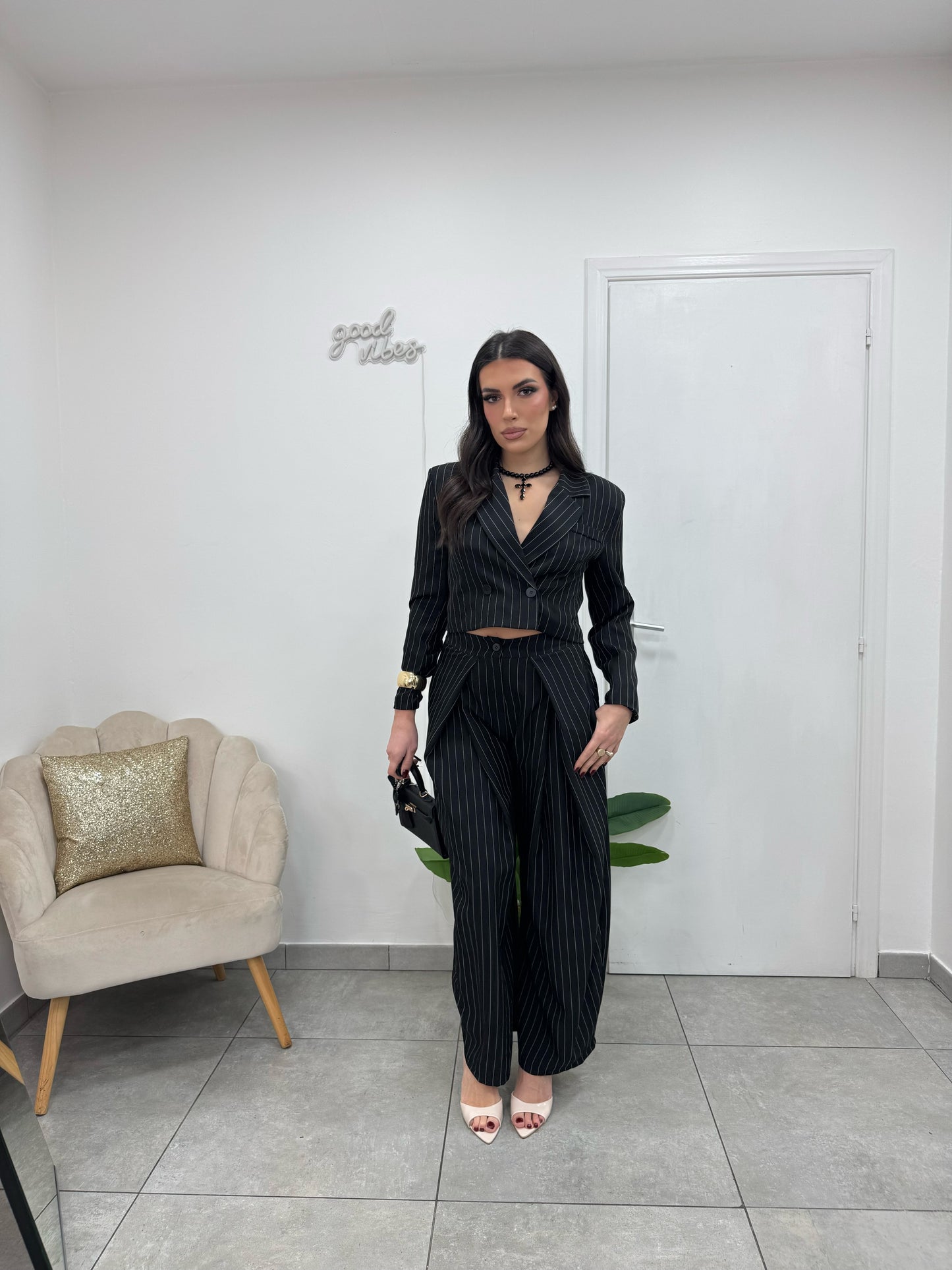 Giacca Crop Gessy Nero