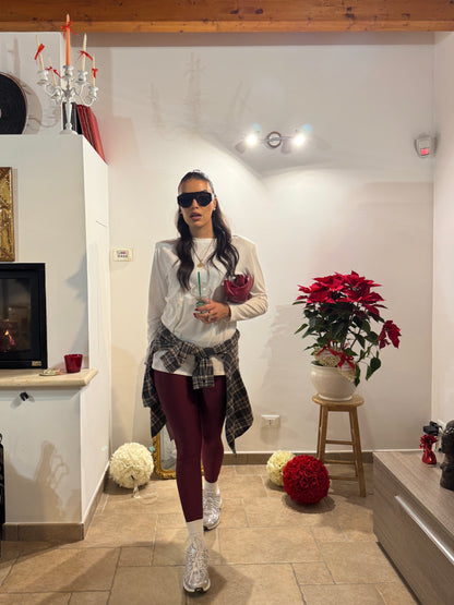 Leggins Lucido Bordeaux