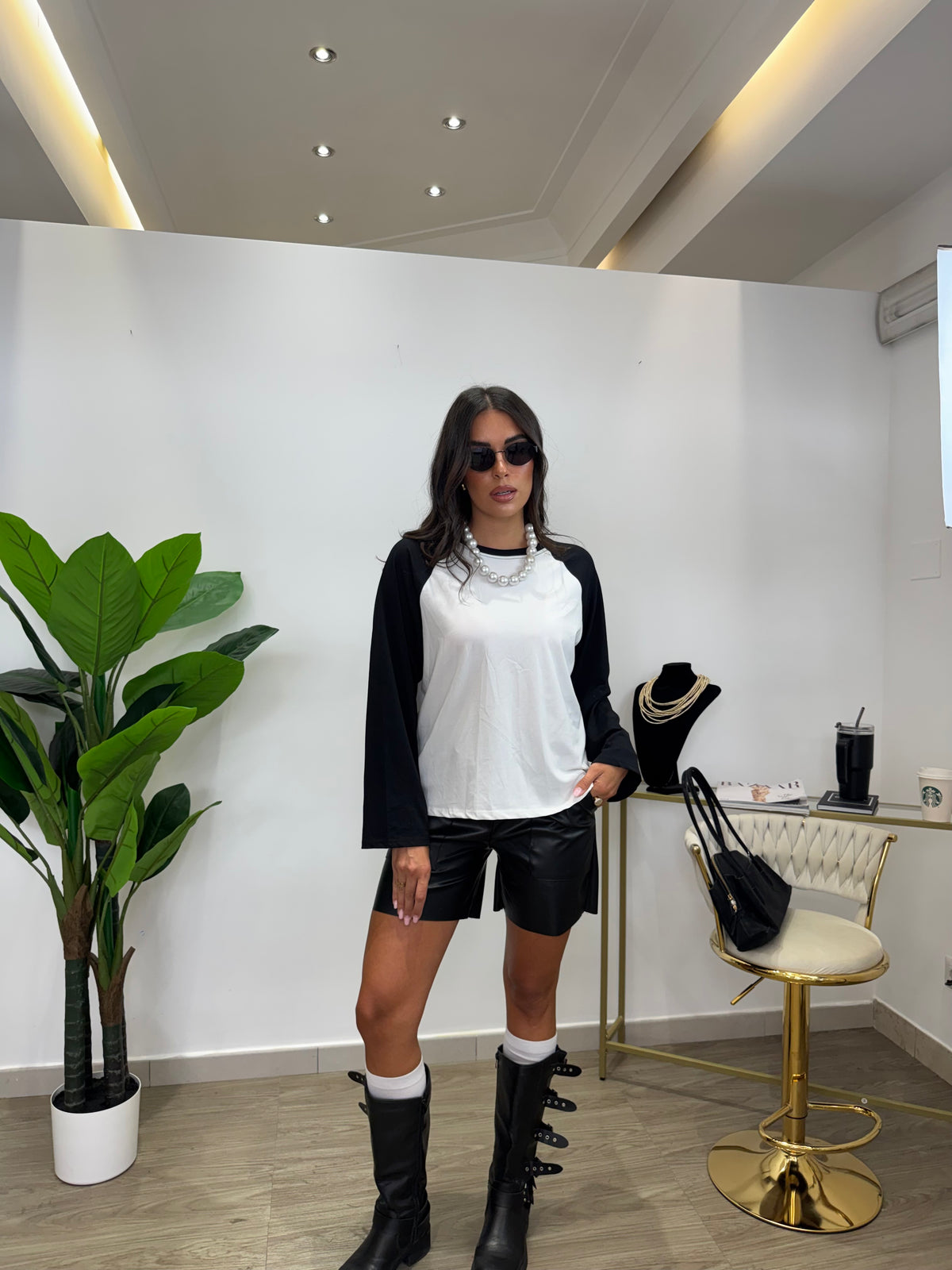 Maglia Double Bianca/Nera