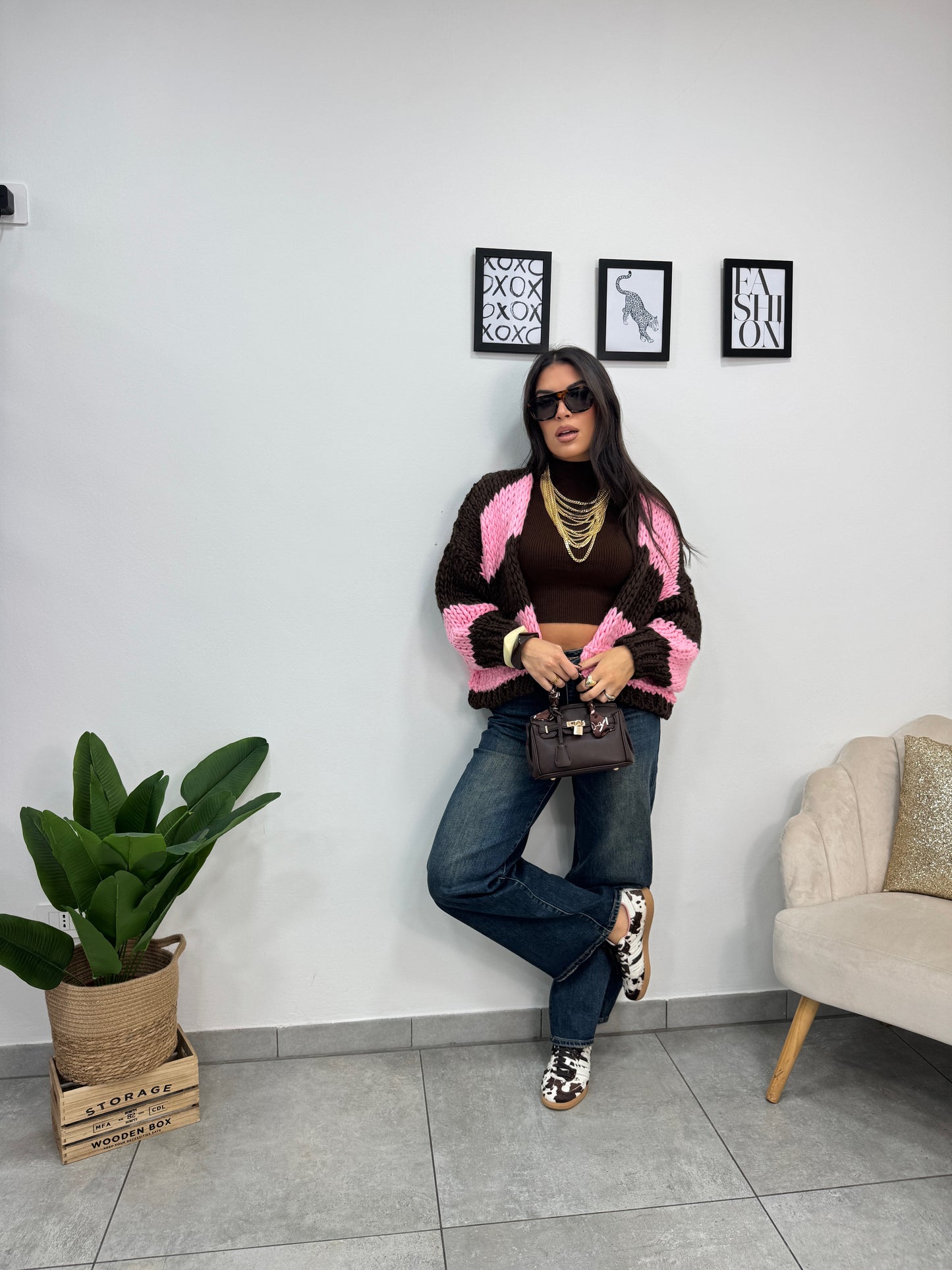 Cardigan Fluffy Rosa