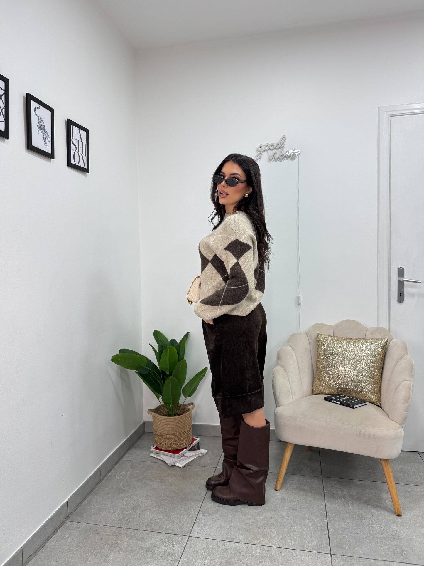 Pull Poland Beige/Marrone