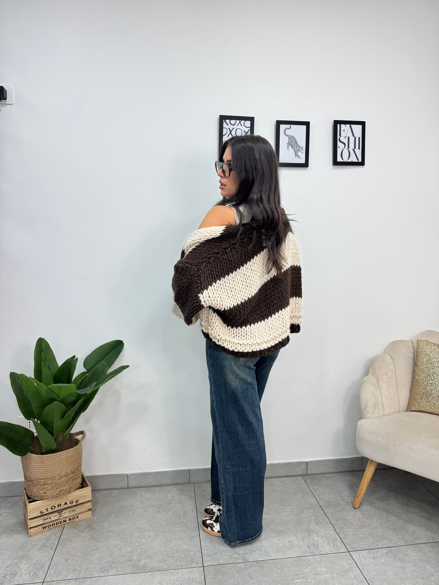 Cardigan Fluffy Beige