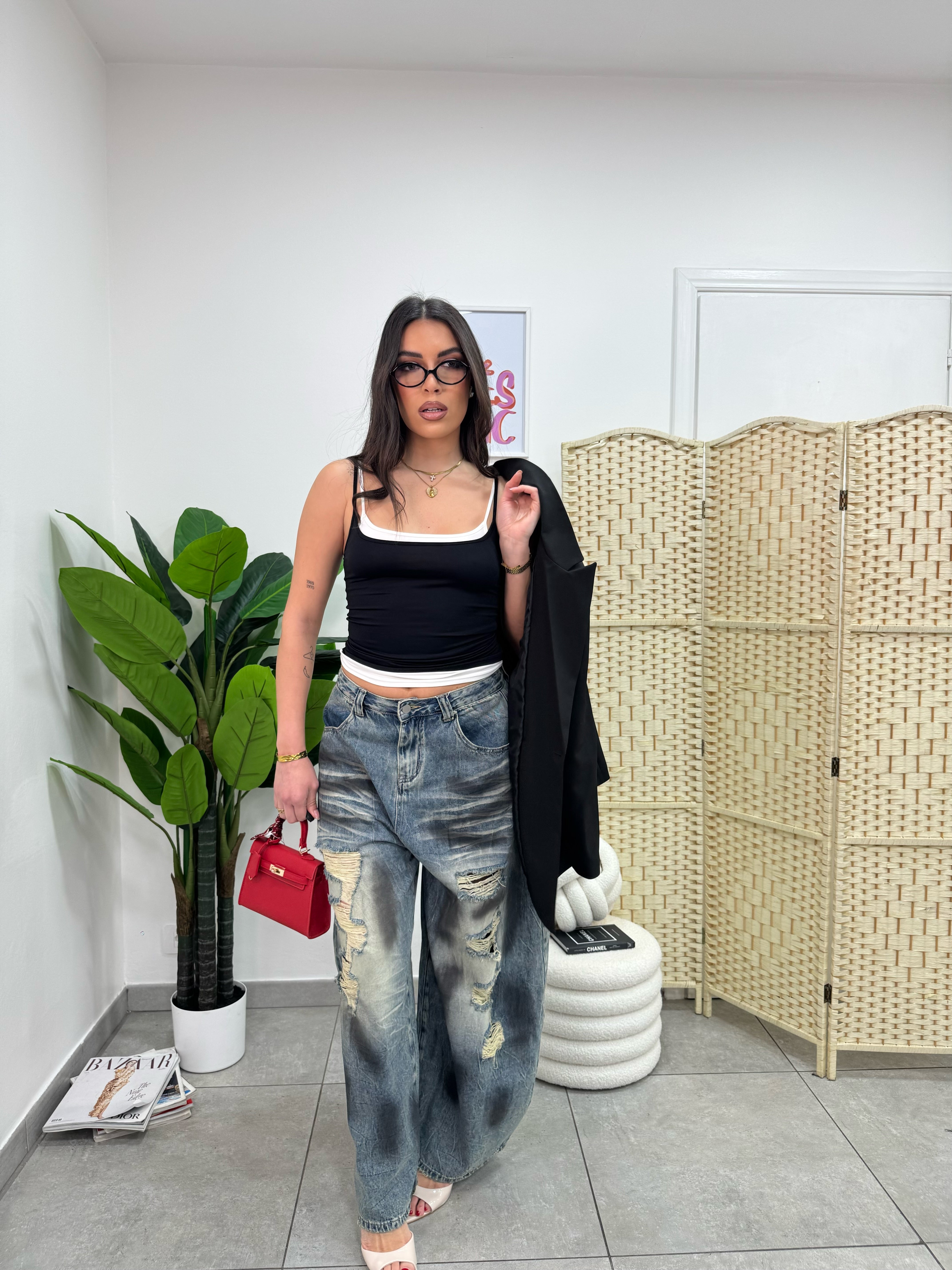 Top Canotta Double BW