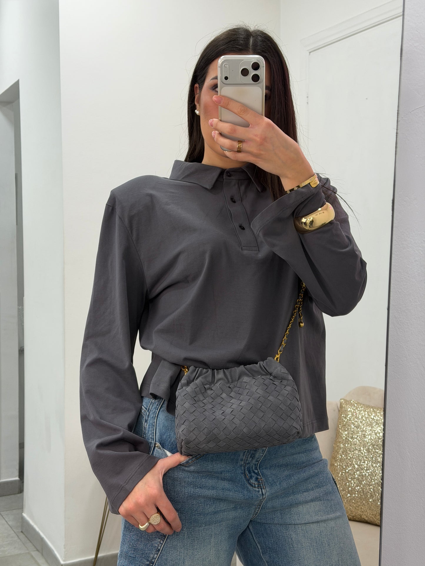 Maglia Polo Easy Grigia